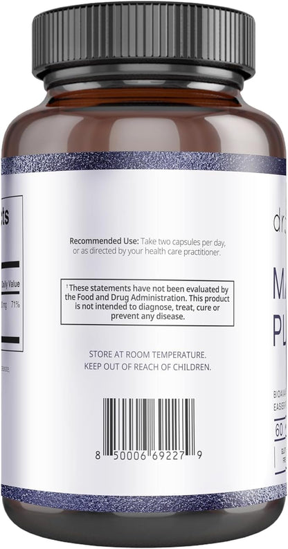 Dr. Brighten Magnesium Plus (as Magnesium Bi-glyncinate) - Beneficial in Maintaining a Healthy Mood, Sleep, Hormone Balance and Reducing Symptoms of PMS and Menstrual Cramps
