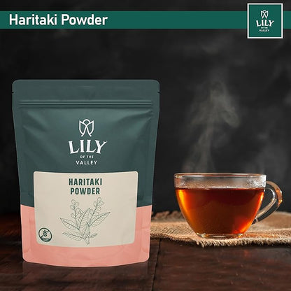 Lily of the Valley Haritaki Powder - Terminalia Chebula - Sourced from India - An Ayurvedic Herb - 100% Natural &No Added Preservative - Vegan & Gluten-Free (16oz, 453g)- Package May Vary