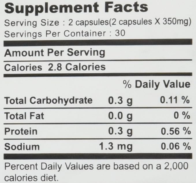 Cordyceps Sinensis Capsules - SGS Certified, cGMP Certified, Guaranteed Authentic, 99.6% rDNA Proven Genuine - 60 Capsules per Bottle, 350mg per Capsule - Made in Taiwan