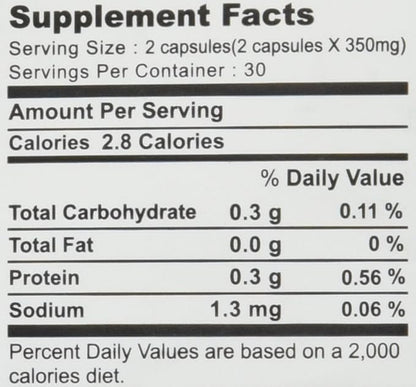 Cordyceps Sinensis Capsules - SGS Certified, cGMP Certified, Guaranteed Authentic, 99.6% rDNA Proven Genuine - 60 Capsules per Bottle, 350mg per Capsule - Made in Taiwan