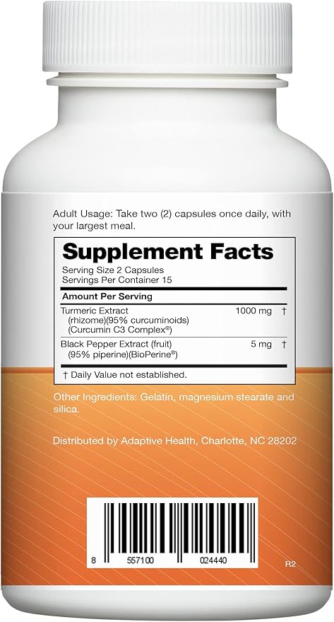 Instaflex Super Turmeric - 1000mg Turmeric Curcumin with BioPerine, Black Pepper Extract, 95% Curcuminoids, 30 Count