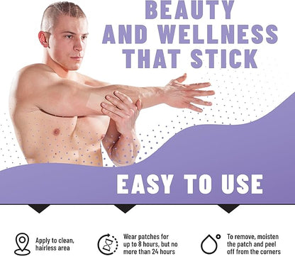Collagen Patches - 36 Pcs | with Collagen Type 1 & 2 | Supports Skin Elasticity, Hydration & Firmness | Patches for Smooth, Youthful Skin & Active Lifestyles