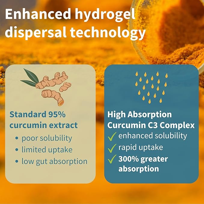 Igennus Advanced Curcumin C3 Complex, 300% Greater Absorption & Rapid Uptake, 95% Standardised Extract, 90 Servings, Clean Label, Vegan Supplement, 1-a-Day, 90 Capsules