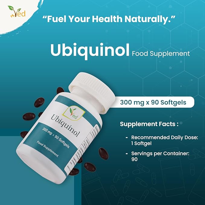 Ubiquinol 300mg, 90 Softgels, Enhanced Bioactivity CoQ10