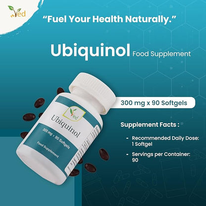 Ubiquinol 300mg, 90 Softgels, Enhanced Bioactivity CoQ10