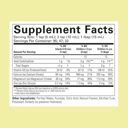 ChildLife Essentials Liquid Calcium Supplement for Kids - Baby Calcium with Magnesium, Zinc, and Vitamin D3 - Orange Flavor, 16 fl oz (3 Pack)
