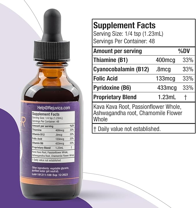 Zenapin-IR Rejuvica Health Advanced Mood Support Supplement - Kava Kava, Ashwagandha, Passionflower, Chamomile, B-Vitamins & More