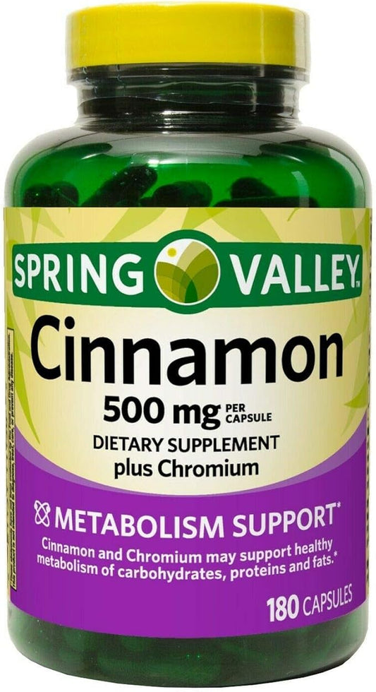 Spring Valley Cinnamon 500mg Metabolism Support