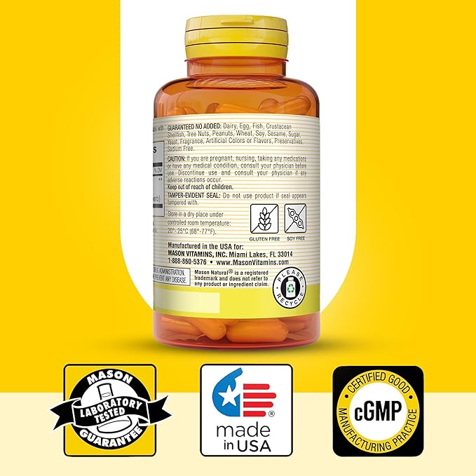 MASON NATURAL Ginkgo Biloba, 3 Month Supply, Helps to Improve Mental Alertness & Support Optimal Brain Function, 60 Capsules (3 Pack)