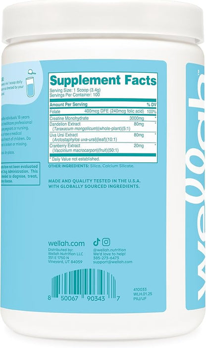 Pump-It-Up Creatine (100 Servings, Unflavored) - Creatine Monohydrate with Dandelion, Uva Ursi, & Cranberry Extract