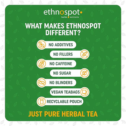 Kava Kava Root Teabags - Kava Kava Tea Pure - 100% Natural Herbal Tea for Stress Support Relaxation Improves Mood and Nervous System - Feel Happy Tea - 2 Gram Teabags - 32 Vegan Teabags