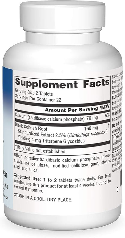 Planetary Herbals Standardized Black Cohosh Extract 2.5 Tablets, 45 Count
