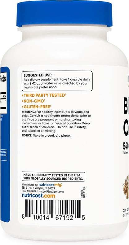 Nutricost Black Cohosh 540mg, 240 Capsules - Non-GMO, Gluten Free