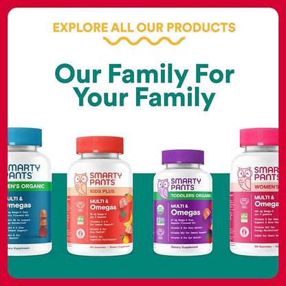 SmartyPants Organic Prenatal Vitamins for Women, Multivitamin Gummies: Probiotics, Biotin, Methylfolate, Omega 3 (ALA), Vitamin D3, C, Vitamin B12, B6, A, K2 & Zinc, Choline, 120 Count (30 Day Supply)