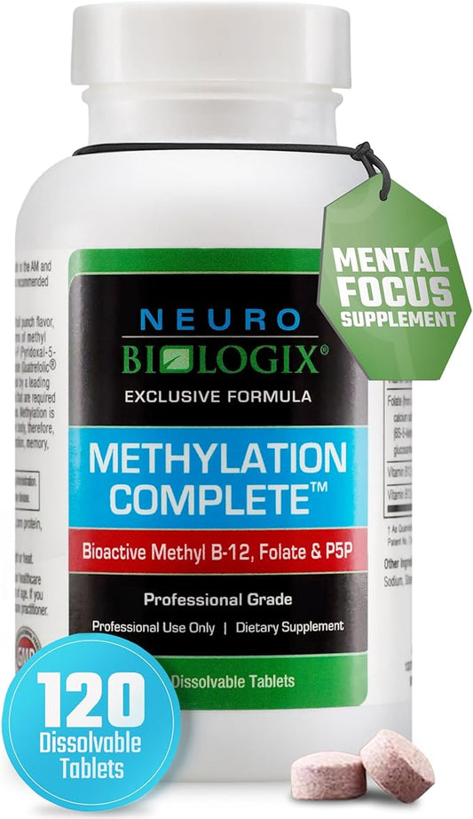 Methylation Complete - Methylated B Complex Vitamins to Aid Over 200 Body Processes - Methyl B Complex to Support Energy, Cell Function & Immunity - Enhanced Absorption with Methyl B12 B6 & Folate