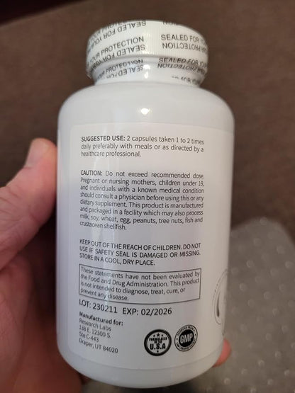 Research Labs 2 for 1 Promo 240 Collagen Pills - 6000 mg Per Day. Grass Fed Anti-Aging Support for Skin, Joints, Tendons, Bones, Hair and Nails. Paleo Friendly. Collagen Peptides Powder Supplement…