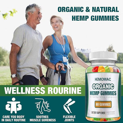 (3 Packs) Natural Hemp Gummies High Potency with Hemp Oil Extract Edibles Hemp Gummy (Fruit)