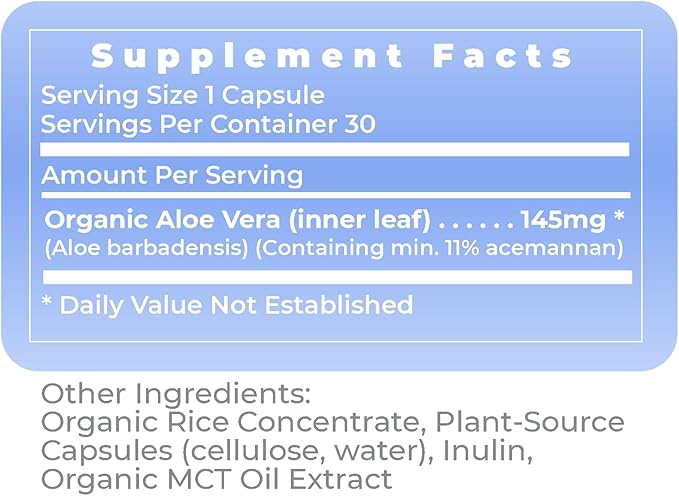 Premier Research Labs Premier Aloe - Aloe Vera Capsules, Aloe Vera Supplement, Acemannan, Aloe Pills for Digestive Health & Immune Support, Aloe Gel Extract Caps - 30 Vegetarian Capsules