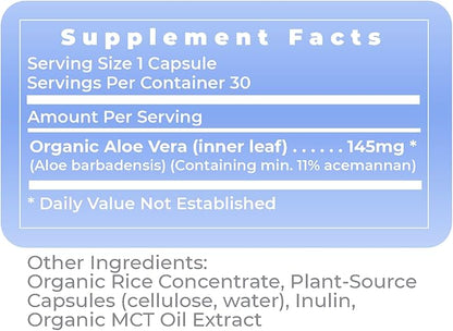 Premier Research Labs Premier Aloe - Aloe Vera Capsules, Aloe Vera Supplement, Acemannan, Aloe Pills for Digestive Health & Immune Support, Aloe Gel Extract Caps - 30 Vegetarian Capsules