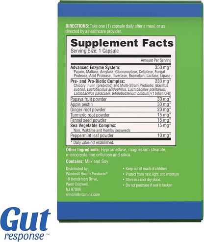 Digestive Enzymes, Digestive Support, Relieves Bloating, 5 Probiotic Strains, 11 Active Enzymes, 60 Capsules