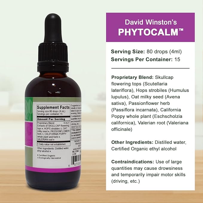 Herbalist & Alchemist David Winston's Phytocalm™ Promotes Restful Sleep* (2 Fl Oz)