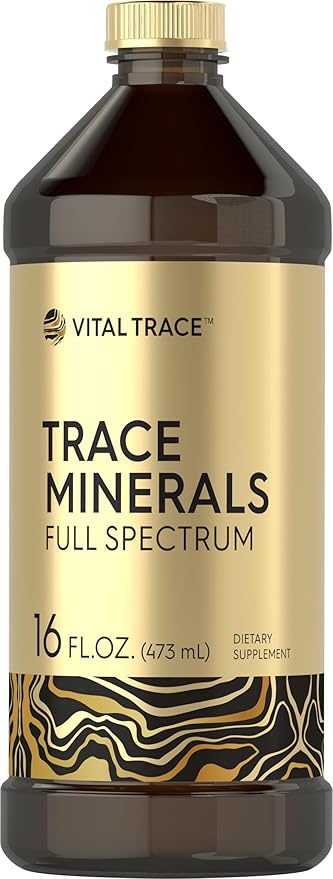 Carlyle Trace Minerals | 16 fl oz | Full Spectrum Minerals Supplement | Vegetarian, Non-GMO and Gluten Free Liquid | by Vital Trace