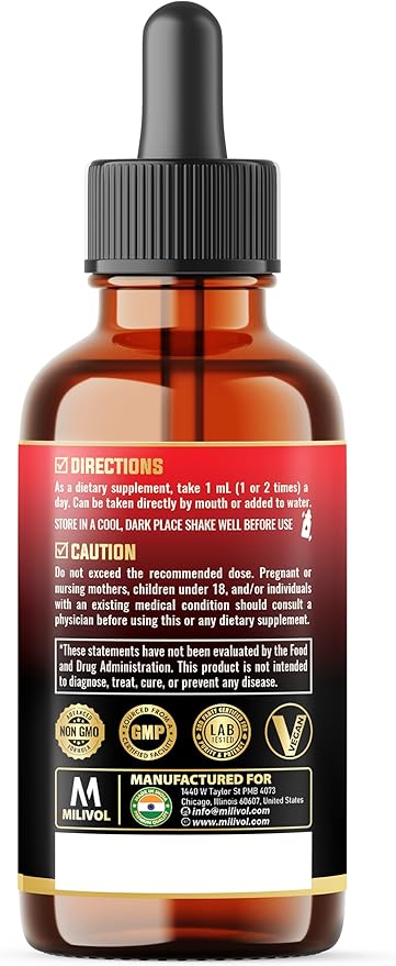 8in1 Cayenne Pepper Liquid Drops with Ginger, Ceylon Cinnamon and 5 More Herbals - Digestion, Circulatory Heath Support - 2 Fl Oz for 2 Months