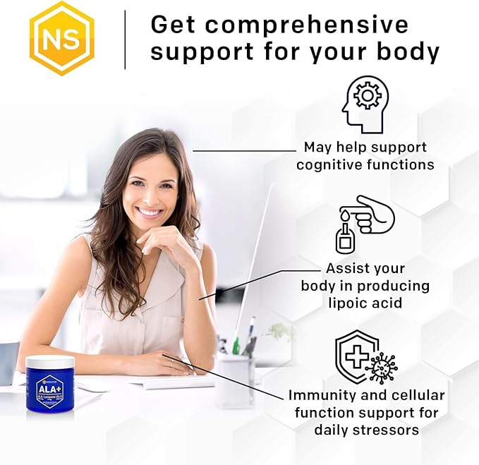 NATURAL STACKS Alpha Lipoic Acid 600mg w/Lycopene and Vitamin C - Supplement for Immunity & Cellular Function - Supplement for Brain Health