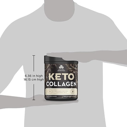 Ancient Nutrition Keto Collagen Powder Drink Mix, Keto Diet Supplement with MCT, Hydrolyzed Collagen Peptides to Support Healthy Skin and Joints, 30 Servings, 19 oz (Packaging May Vary)