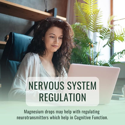 Magnesium Glycinate 500mg - Liquid Magnesium Drops, Ashwagandha, L - Theanine, Chamomile - Calm & Stress Relief, Relaxation, Restful Sleep, Muscle Heart Health, Vegan - 2 Fl Oz (30 Days)