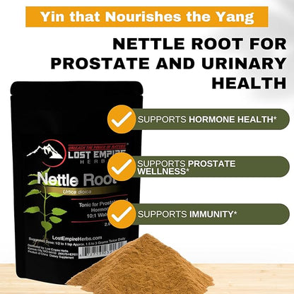 Stinging Nettle Root (Urtica Dioica) 10:1 Full-Spectrum Water Extract Powder Supplement for Men, Urinary Function (75 Grams)