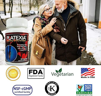 Platexia with 3,000 FU Nattokinase Supplement NSP-2, Natural Blood Thinner, Supports A Healthy Circulatory System by Vision Nutra