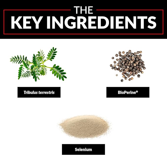 FORCE FACTOR Tribulus Terrestris Max for Men, Testosterone Booster and Male Vitality Supplement, for Superior Absorption, 2000mg, 120 Capsules