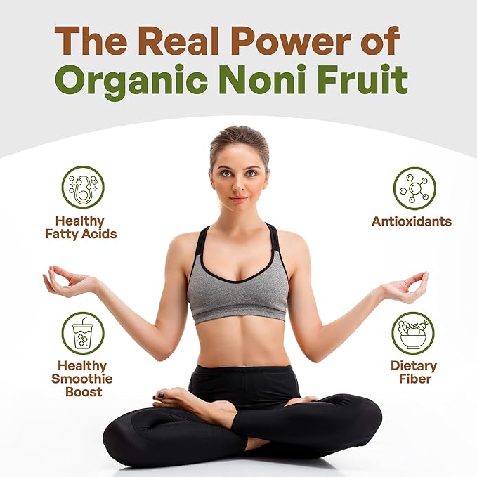 Go Nutra Noni Fruit Powder Organic 5:1 Extract Pure 1lb. (16 oz) Superfood Noni Powder