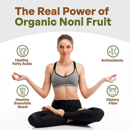 Go Nutra Noni Fruit Powder Organic 5:1 Extract Pure 1lb. (16 oz) Superfood Noni Powder