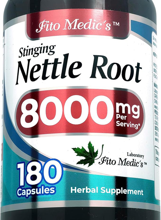 FITO MEDIC'S Lab - Stinging Nettle Root, 180 Capsules - stinging Nettle -Pure Extract, ortiga.