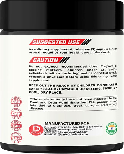 12in1 Wormwood Capsules Black Walnut Cloves, Ginger, Turmeric Curcumin & Black Pepper - Support Digestion Health, Immune System - 60 Capsules