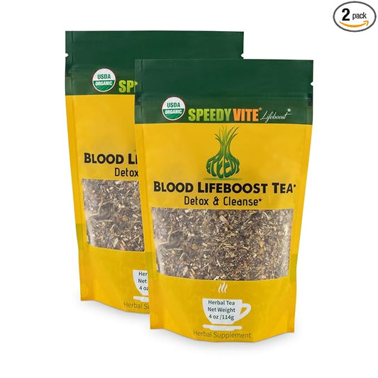 Blood Cleansing LifeBoost Tea Organic –Cleanses & Supports Natural Removal of Excess Waste Chemicals from The Blood Stream Echinacea Chamomile.. Herbal Supplement