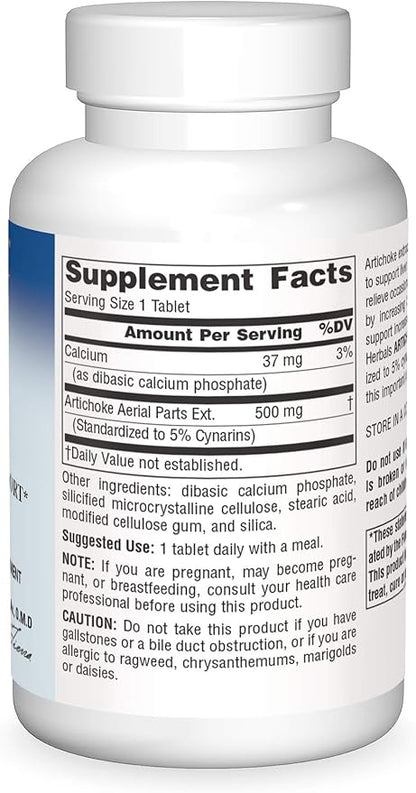 Planetary Herbals Artichoke Extract Tablets, 500 mg, 120 Count