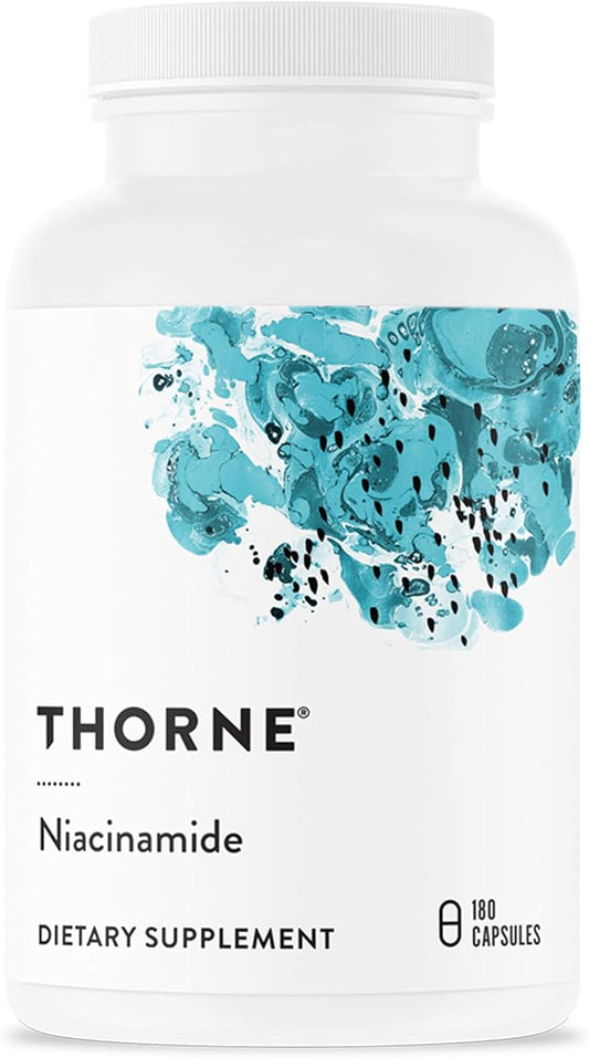 THORNE Niacinamide - 500mg Niacin - Non-Flushing Form of Vitamin B3 - Support Joint Health, Skin Health & Restful Sleep* - Gluten-Free - 180 Capsules