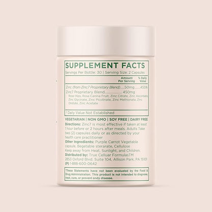 Zinc7 Daily Immune Support (50mg): Triple Action Zinc Complex for Deep Sleep, Mental Clarity & Strong Immunity | Natural Energy, Hormone & Metabolism Support | 60 Vegan Capsules