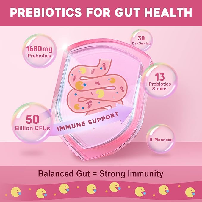 NATURE TARGET Probiotics for Women Digestive Health & Urinary Tract Health with D Mannose & Cranberry