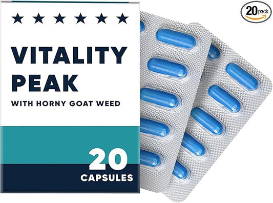 Nutrition Supplements with Tongkat Ali Extract, Peruvian Maca, Horny Goat Weed (Epimedium Root Extract), Ginseng Extract, Tribulus Terrestris, Thailand Butea Superba - 20 Counts