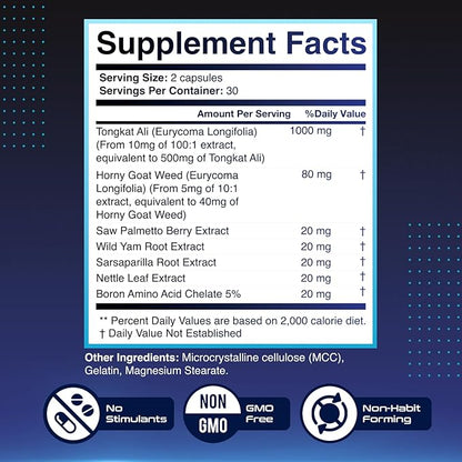 HeroUP - Natural Wellness Supplement with Plant-Based Ingredients – Non-GMO, Stimulant-Free | Made in The USA, GMP-Certified | 60 Capsules, 1 Month Suppy