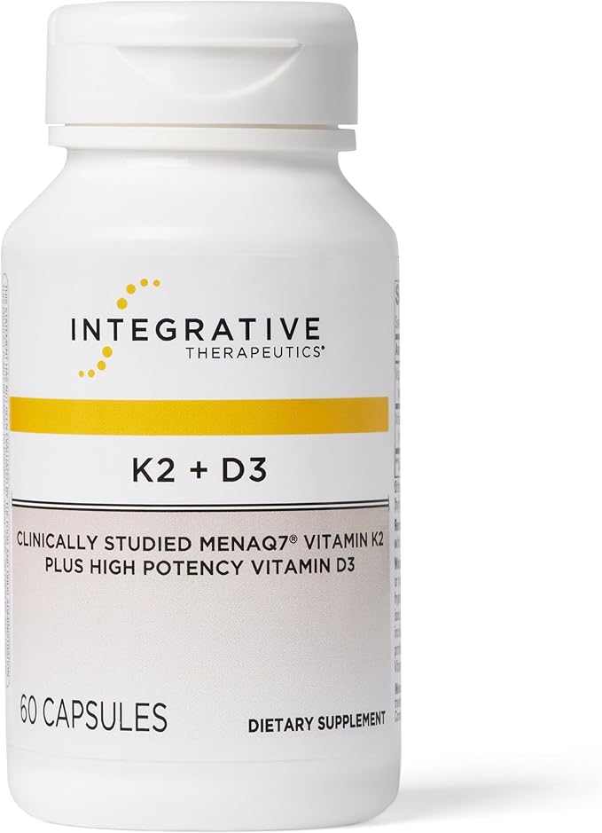 Integrative Therapeutics K2 + D3, Cardiovascular Support*, Bone Support*, Vitamin K2, Vitamin D3, 60 Capsules