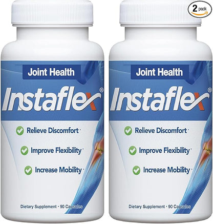 Instaflex Joint Support Supplement - Clinically Studied Joint Relief Blend of Glucosamine, MSM, White Willow, Turmeric, Ginger, Cayenne, Hyaluronic Acid - 180 Capsules