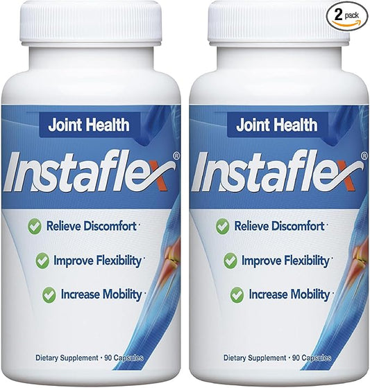 Instaflex Joint Support Supplement - Clinically Studied Joint Relief Blend of Glucosamine, MSM, White Willow, Turmeric, Ginger, Cayenne, Hyaluronic Acid - 180 Capsules