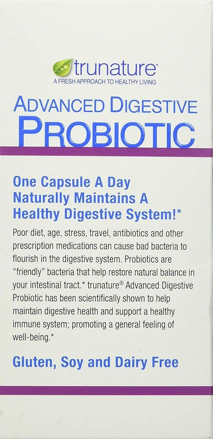 TruNature Advanced Digestive Probiotic, White, 100 Count (Pack of 2)