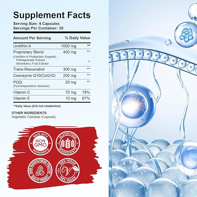 Urolithin A Supplement 1000mg, 120 Capsules