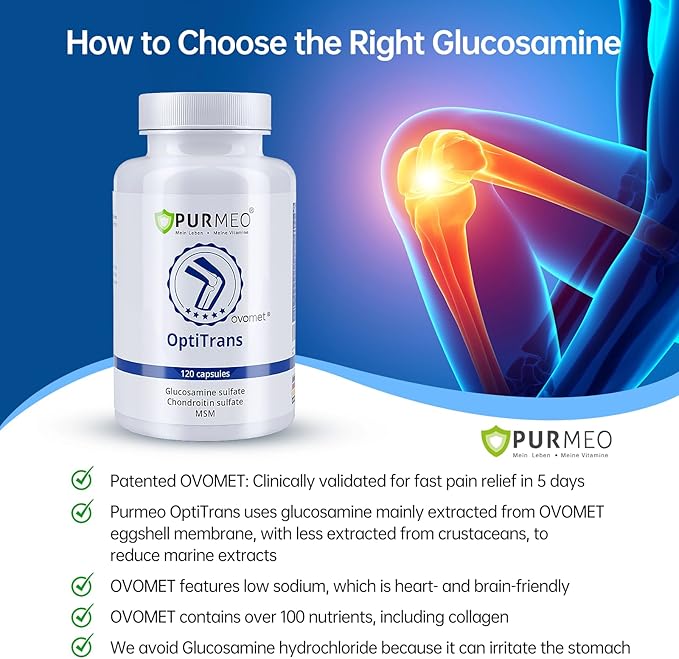 OVOMET Joint Pain Relief Supplement & Non-Chemical TGN Fish Oil 99.9% Purity & Max Absorption Rate